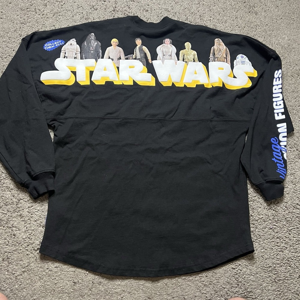 NWT Disney Parks Spirit Jersey Adult‎ Star Wars 45 Vintage Action Figures SIZE S